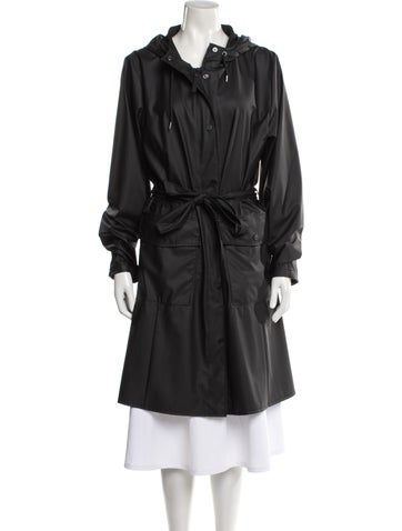Pre-owned Rains Trench Coat In Gray