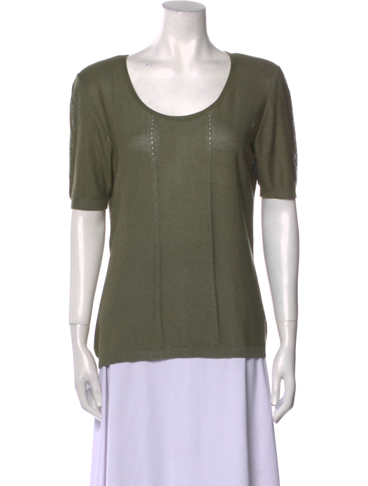 Ripetta Silk Scoop Neck T-Shirt