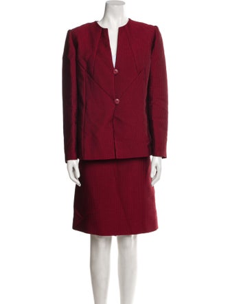 Ripetta Silk Embroidered Accent Skirt Suit