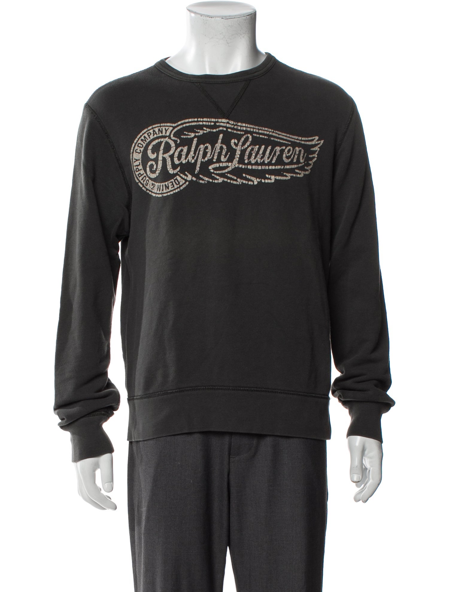 Ralph Lauren Denim & Supply Graphic Print Crew Neck Sweatshirt