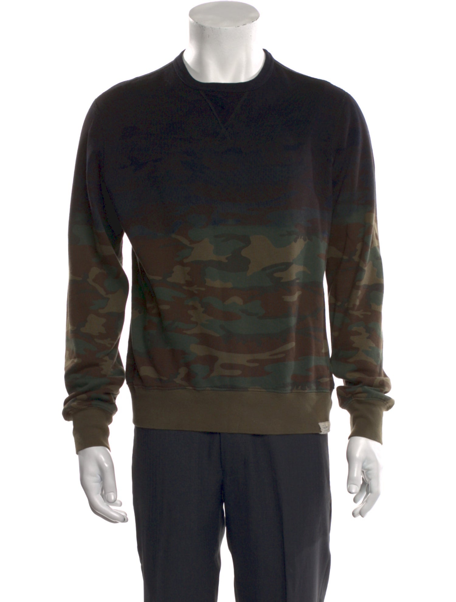 Ralph Lauren Denim & Supply Camouflage Print Crew Neck Sweatshirt