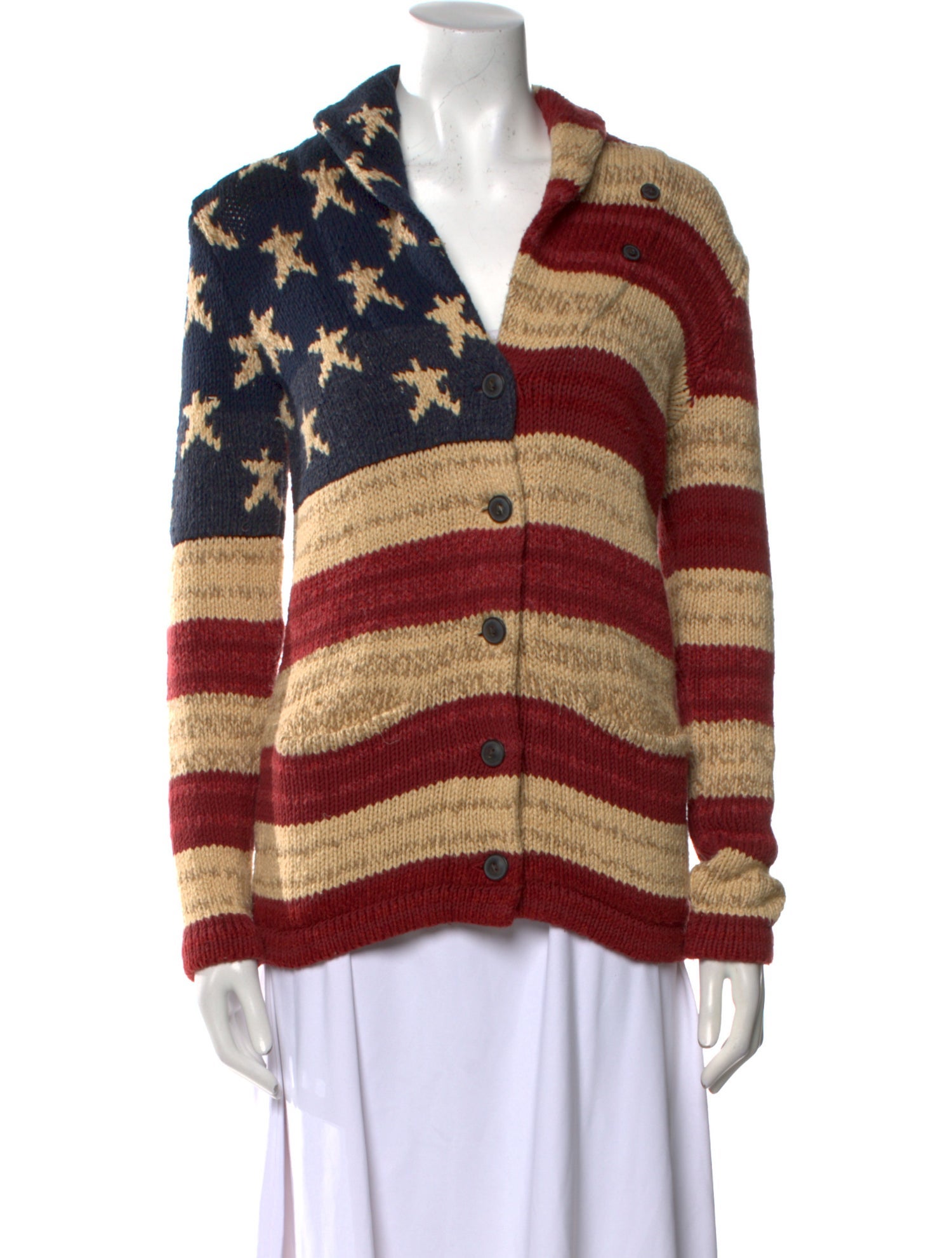 Ralph Lauren Denim & Supply Striped V-Neck Sweater