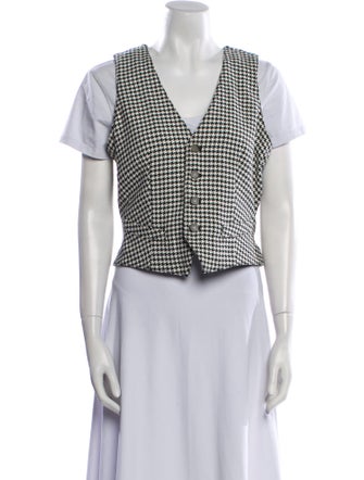 Ralph Lauren Denim & Supply Houndstooth Print Vest