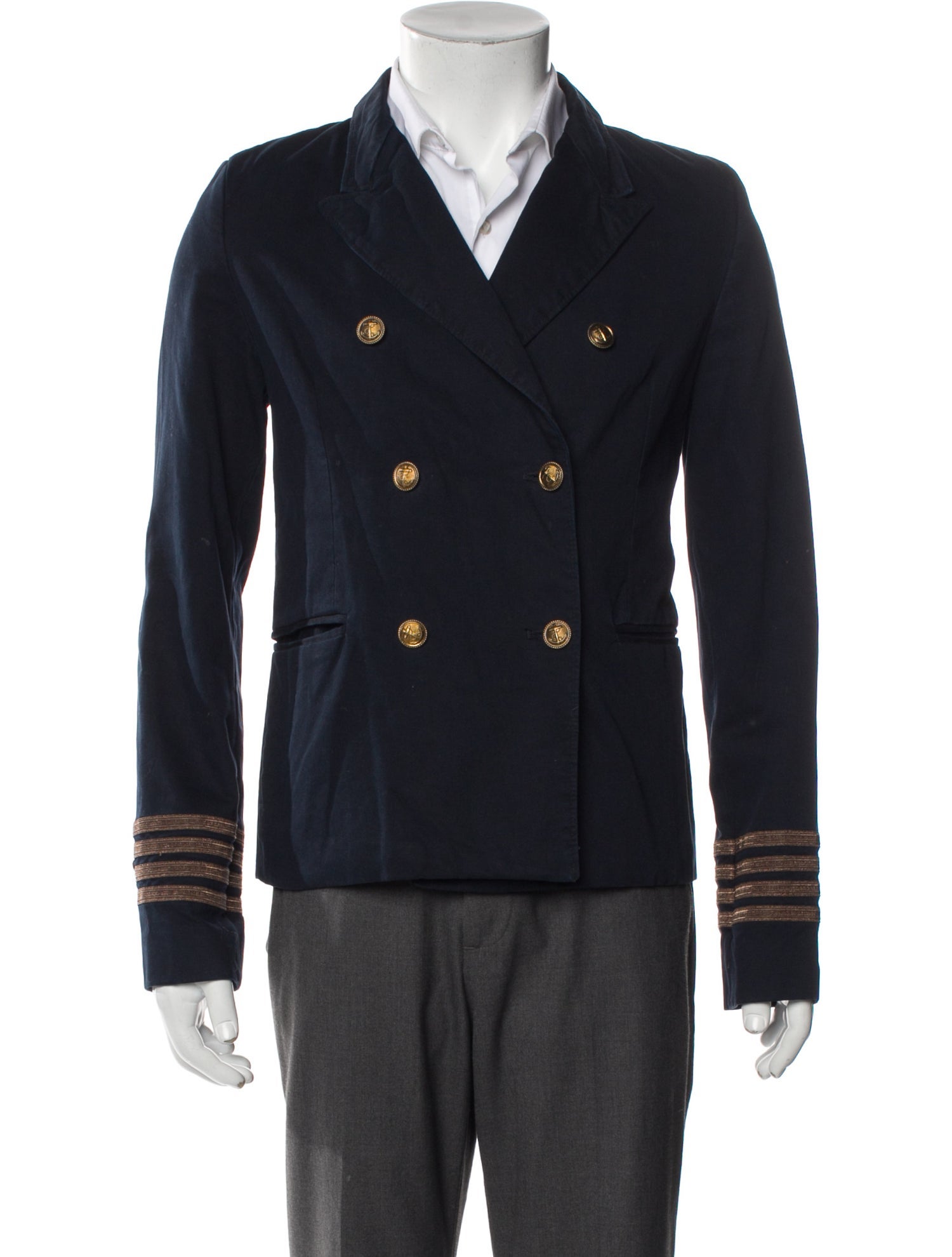 Ralph Lauren Denim & Supply Striped Peacoat