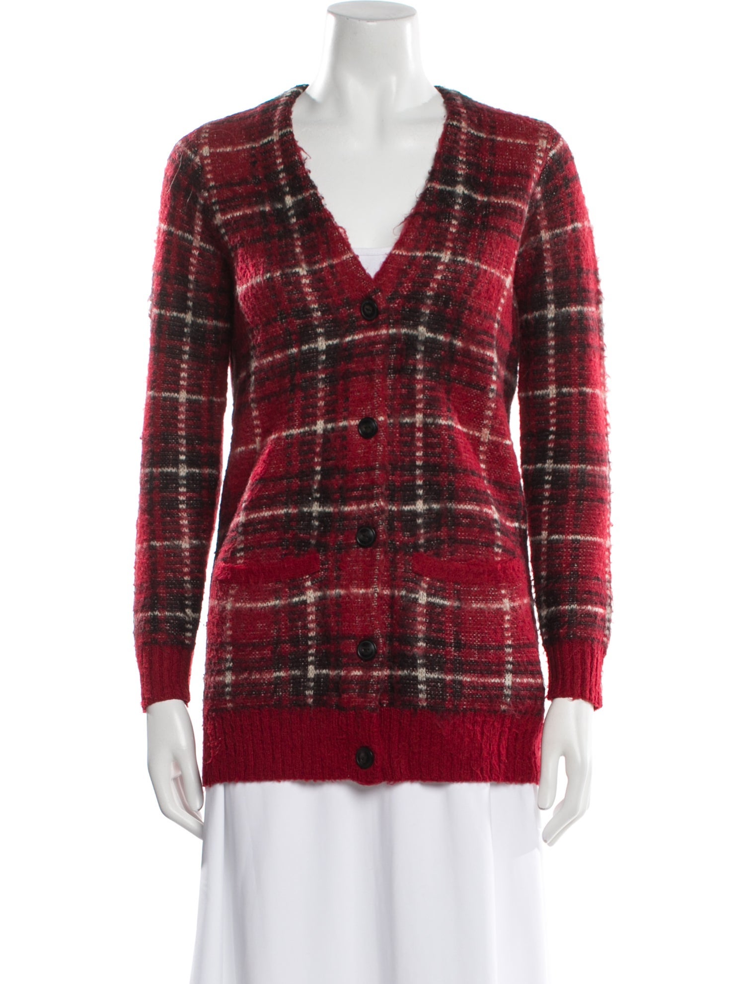 Ralph Lauren Denim & Supply Plaid Print V-Neck Sweater