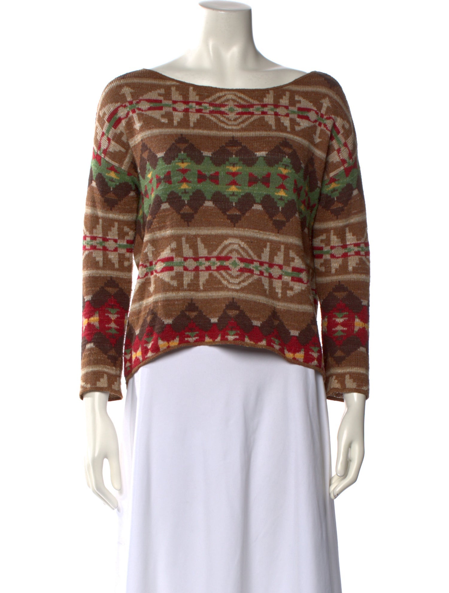 Ralph Lauren Denim & Supply Printed Bateau Neckline Sweater