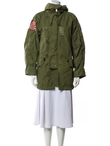 Pre-owned Polo Ralph Lauren Nylon Parka In Green
