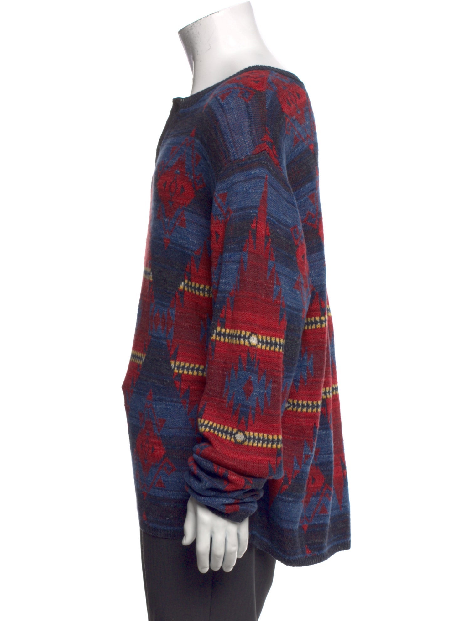 Ralph Lauren Denim & Supply Printed Crew Neck Polo Sweater