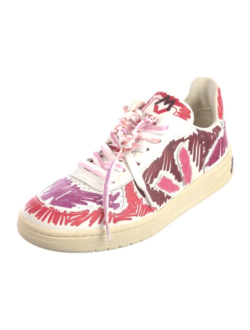 Marni x Veja Leather Printed Sneakers