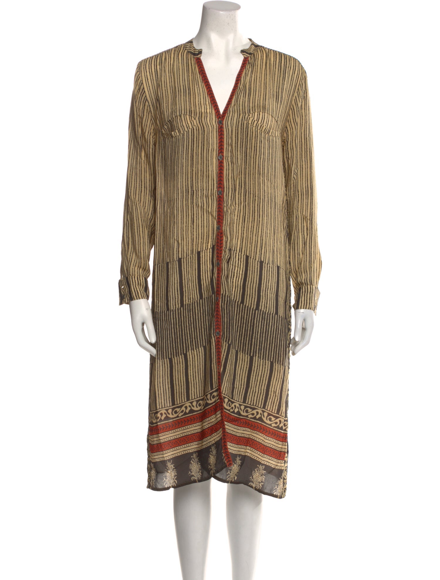 Rapsodia Striped Midi Length Dress