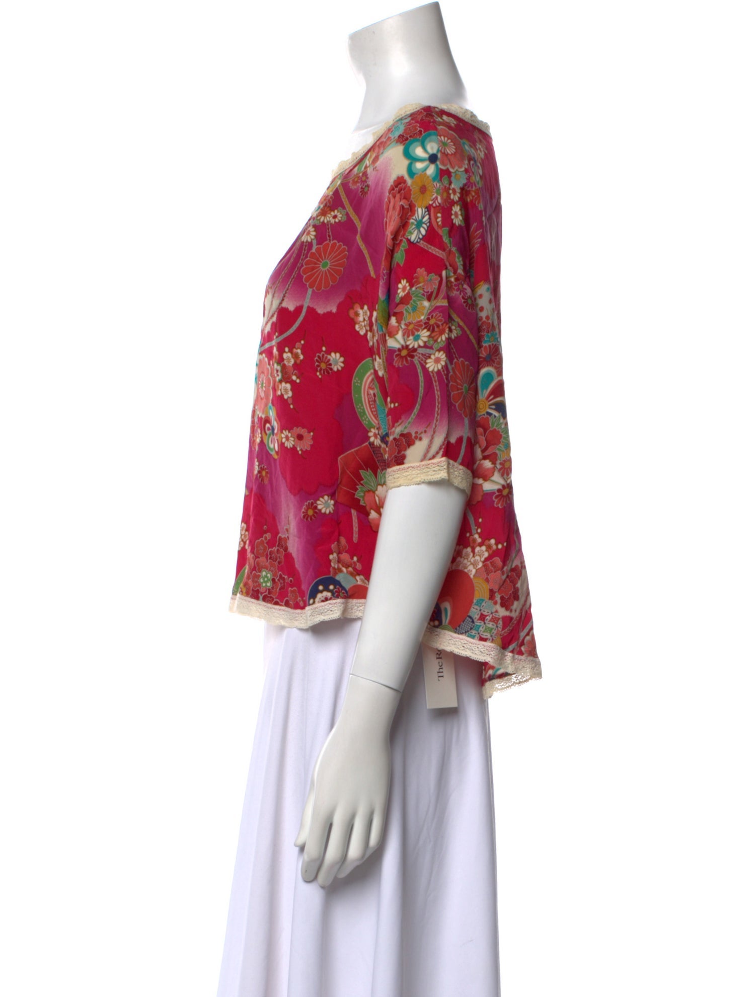 Rapsodia Silk Floral Print Crop Top