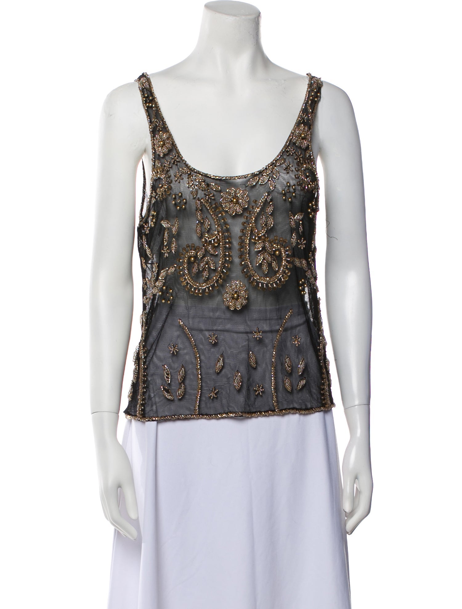 Rapsodia Printed Scoop Neck Top