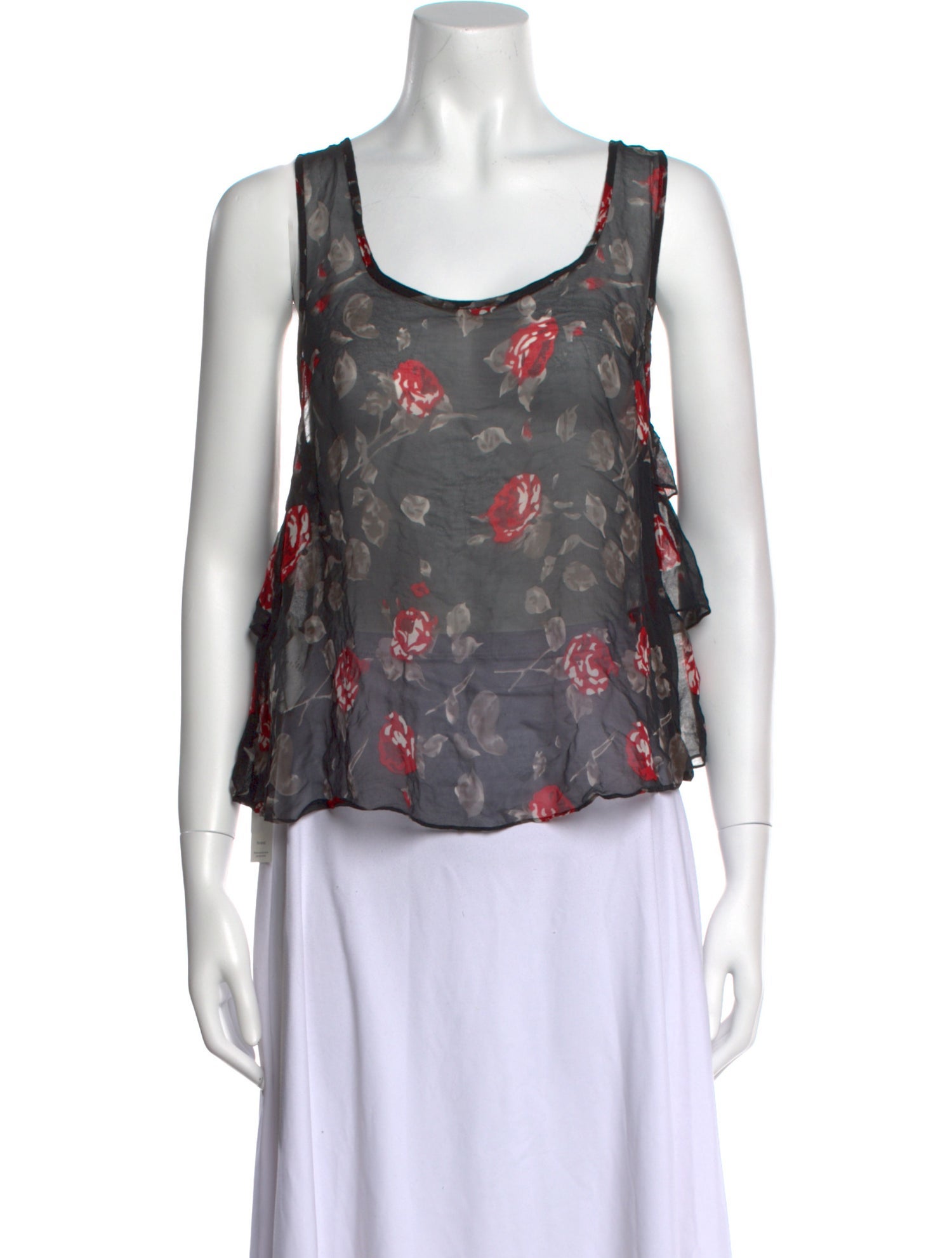 Rapsodia Floral Print Scoop Neck Top