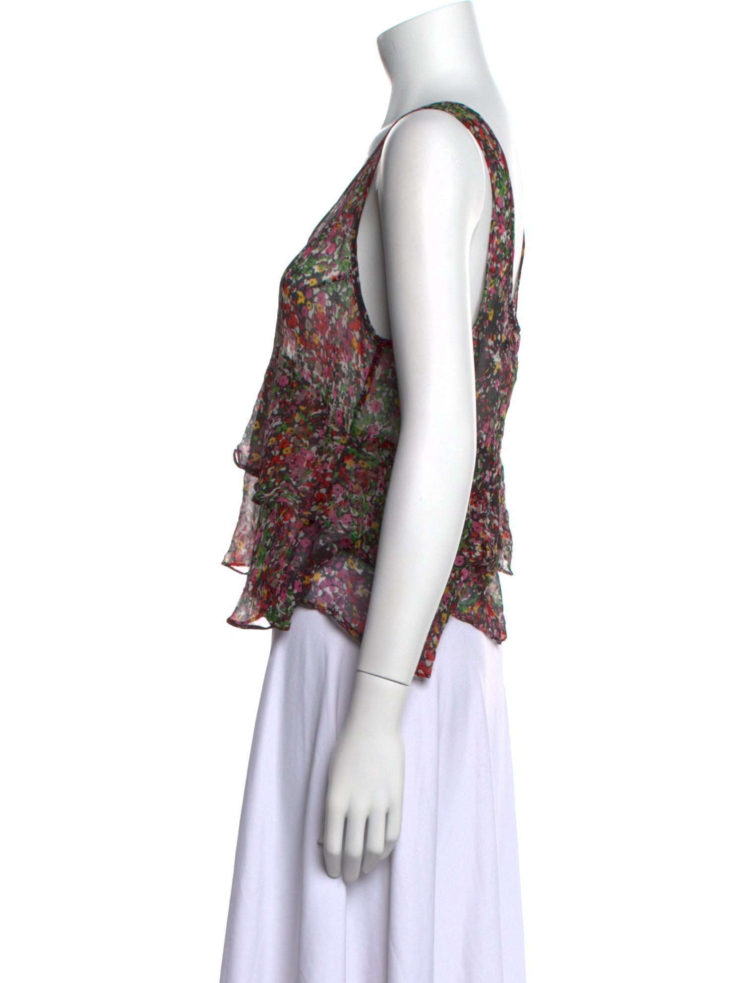 Rapsodia Floral Print Scoop Neck Crop Top