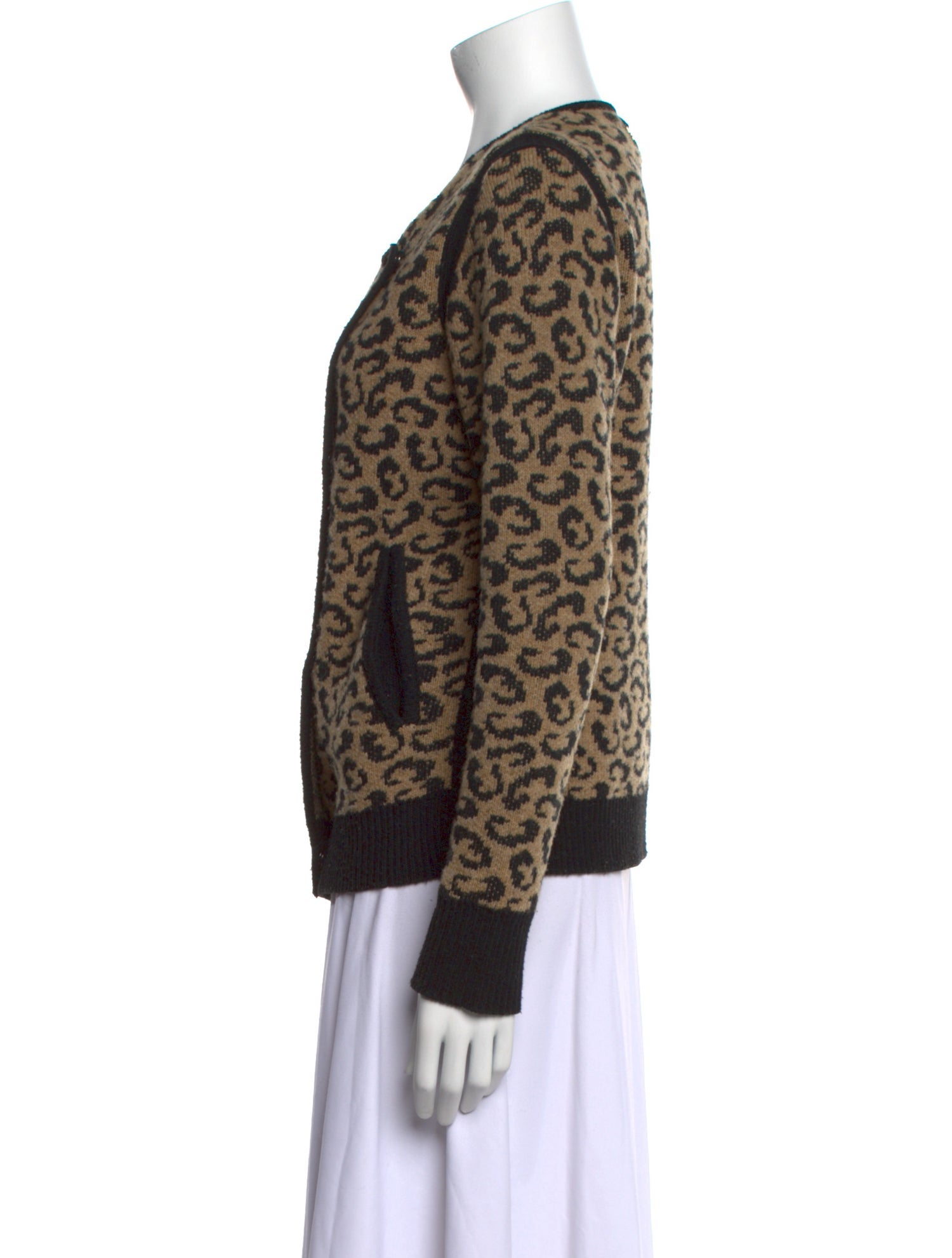 Rapsodia Animal Print V-Neck Sweater