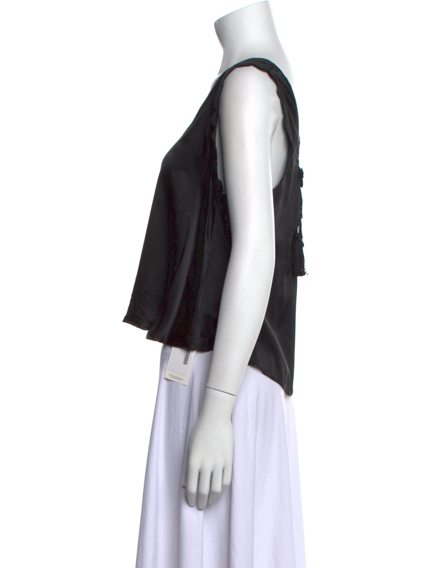 Rapsodia Silk V-Neck Crop Top