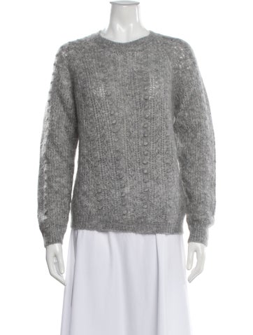 Pre-owned Rapsodia Mohair Crew Neck Sweater In Gray