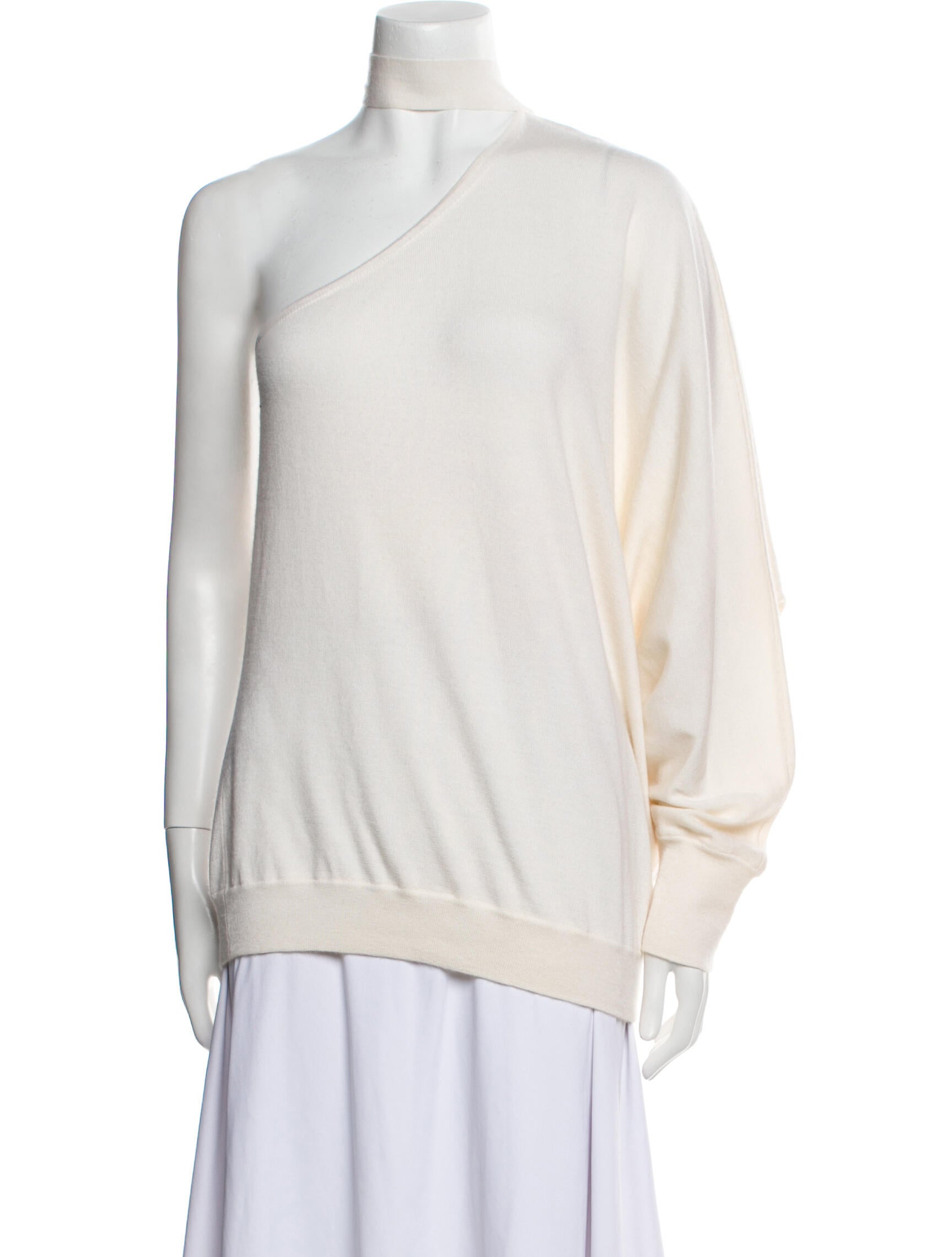 Ralph & Russo Cashmere One-Shoulder Sweater