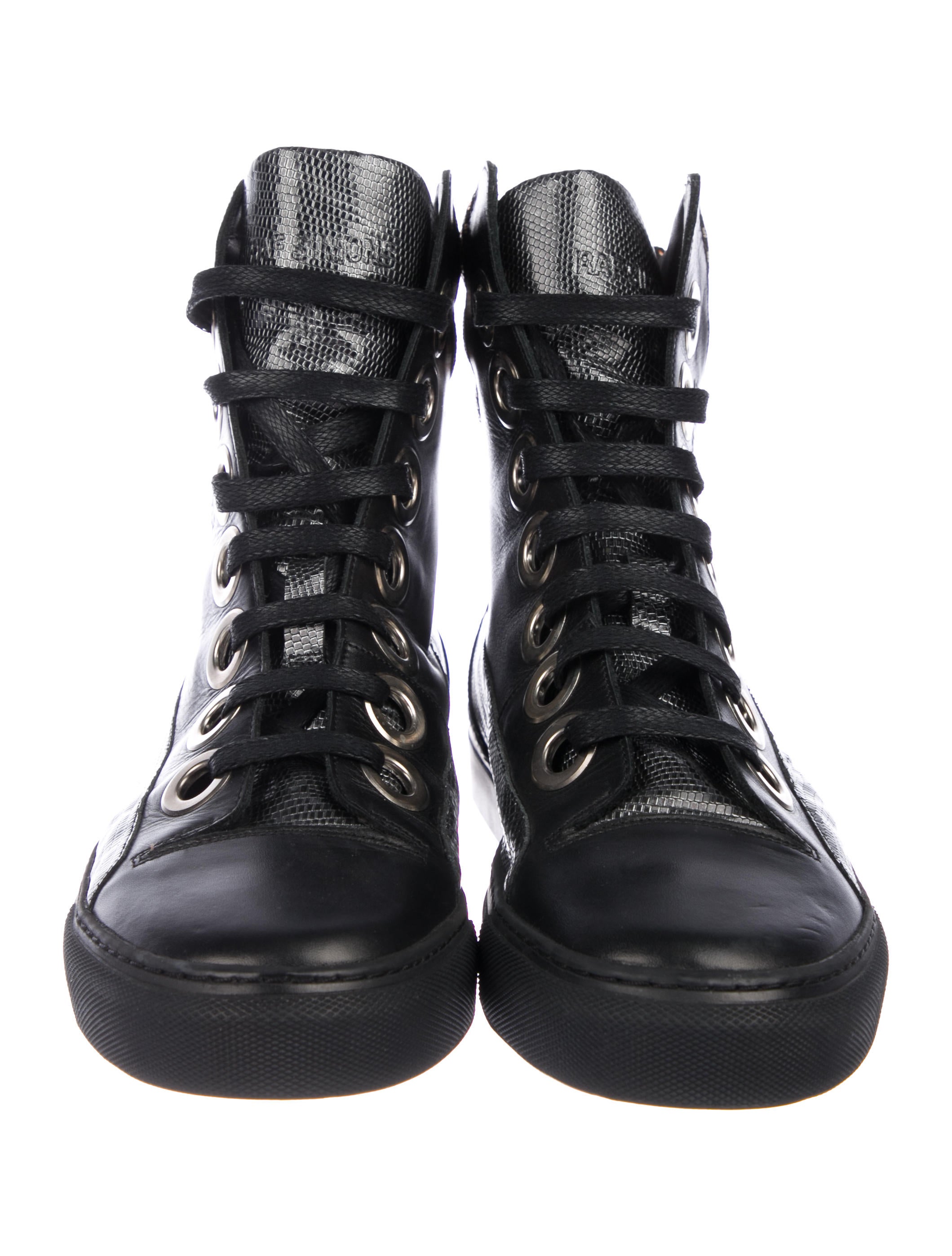 Size 11 Raf Simons x Sterling Ruby Gray Mens Metallic Leather High-Top Trainers Raf Simons + Sterling Ruby + Adidas Bunny Boots @cannnone +  main image 2