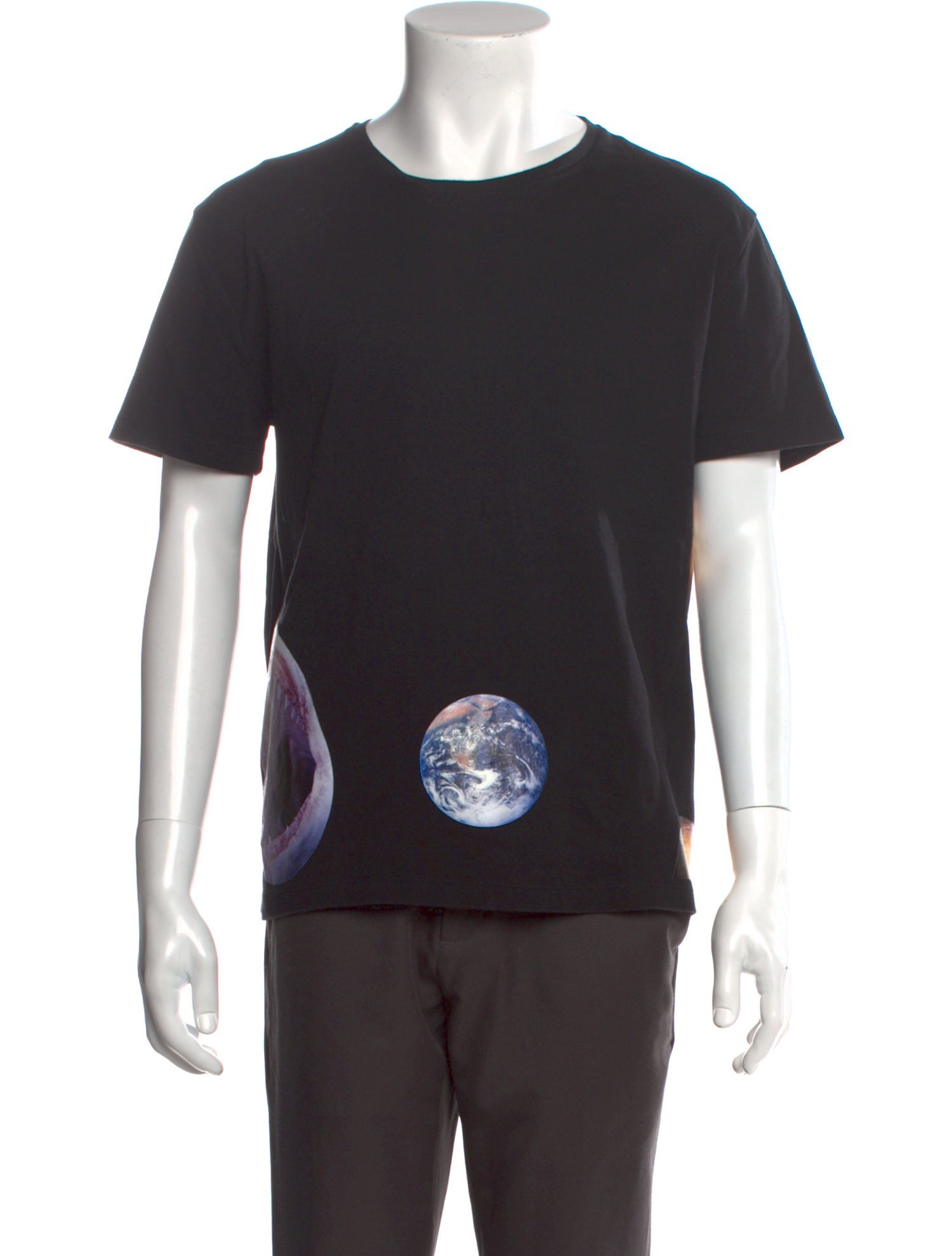 Raf Simons x Sterling Ruby Graphic Print Crew Neck T-Shirt - Black 