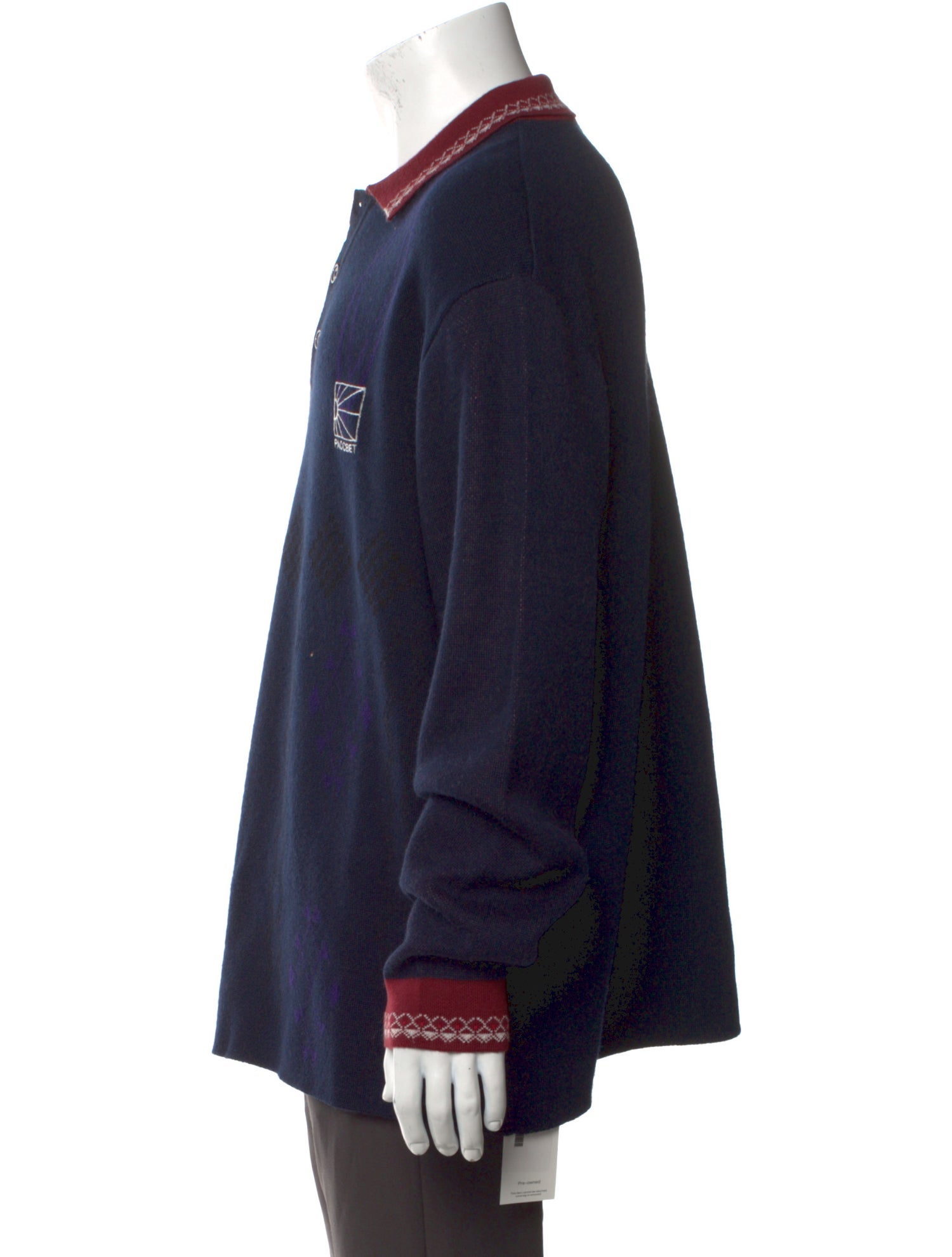 Rassvet Graphic Print Crew Neck Polo Sweater