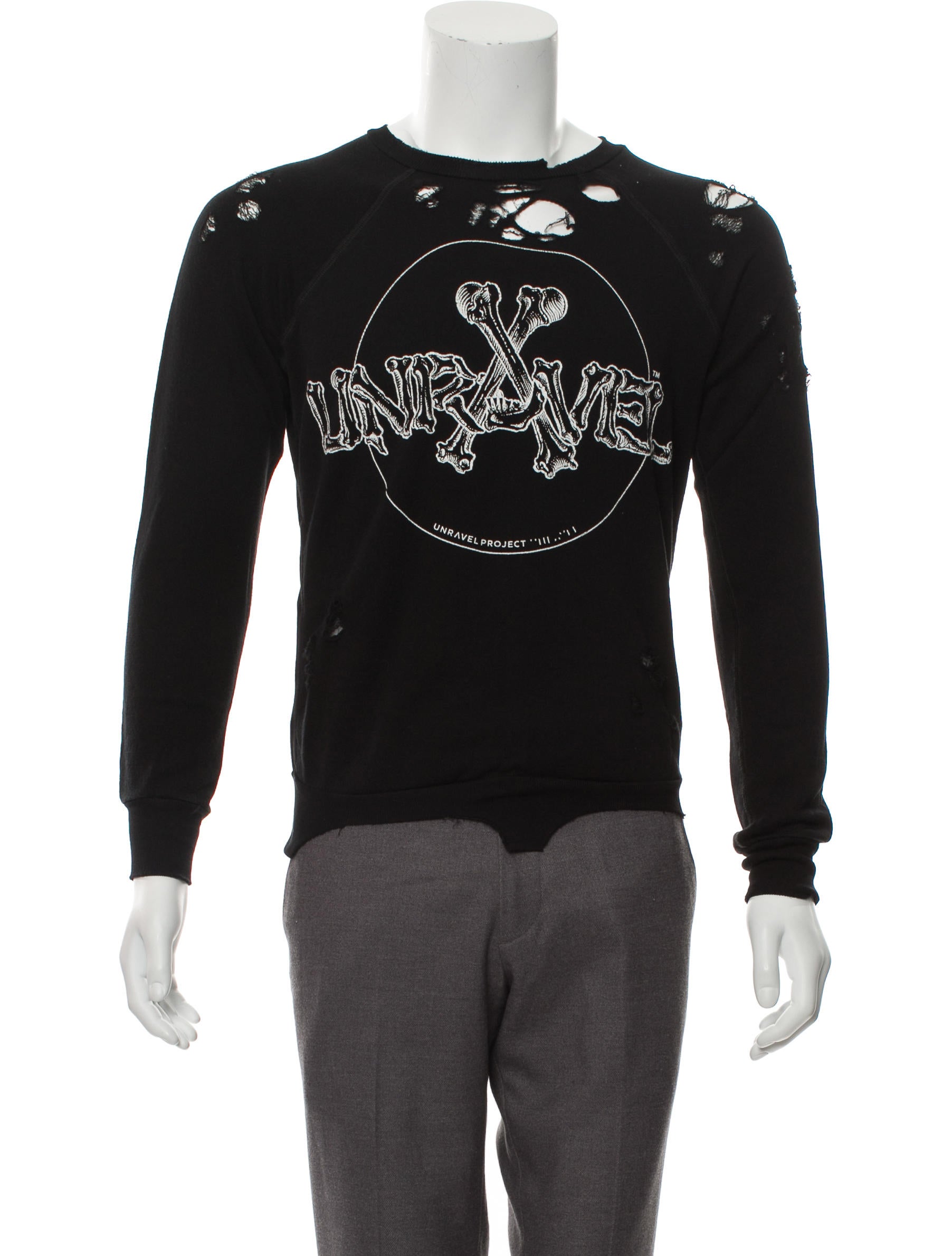 Unravel Project Distressed Graphic Sweatshirt