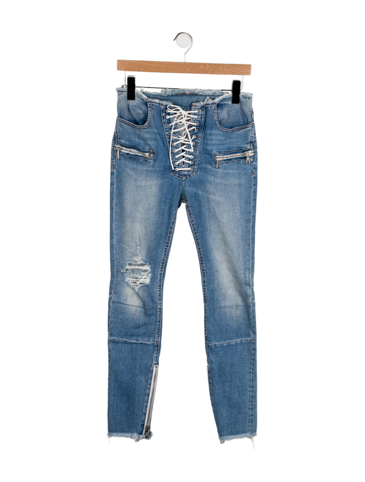 Unravel Project Mid-Rise Skinny Leg Jeans