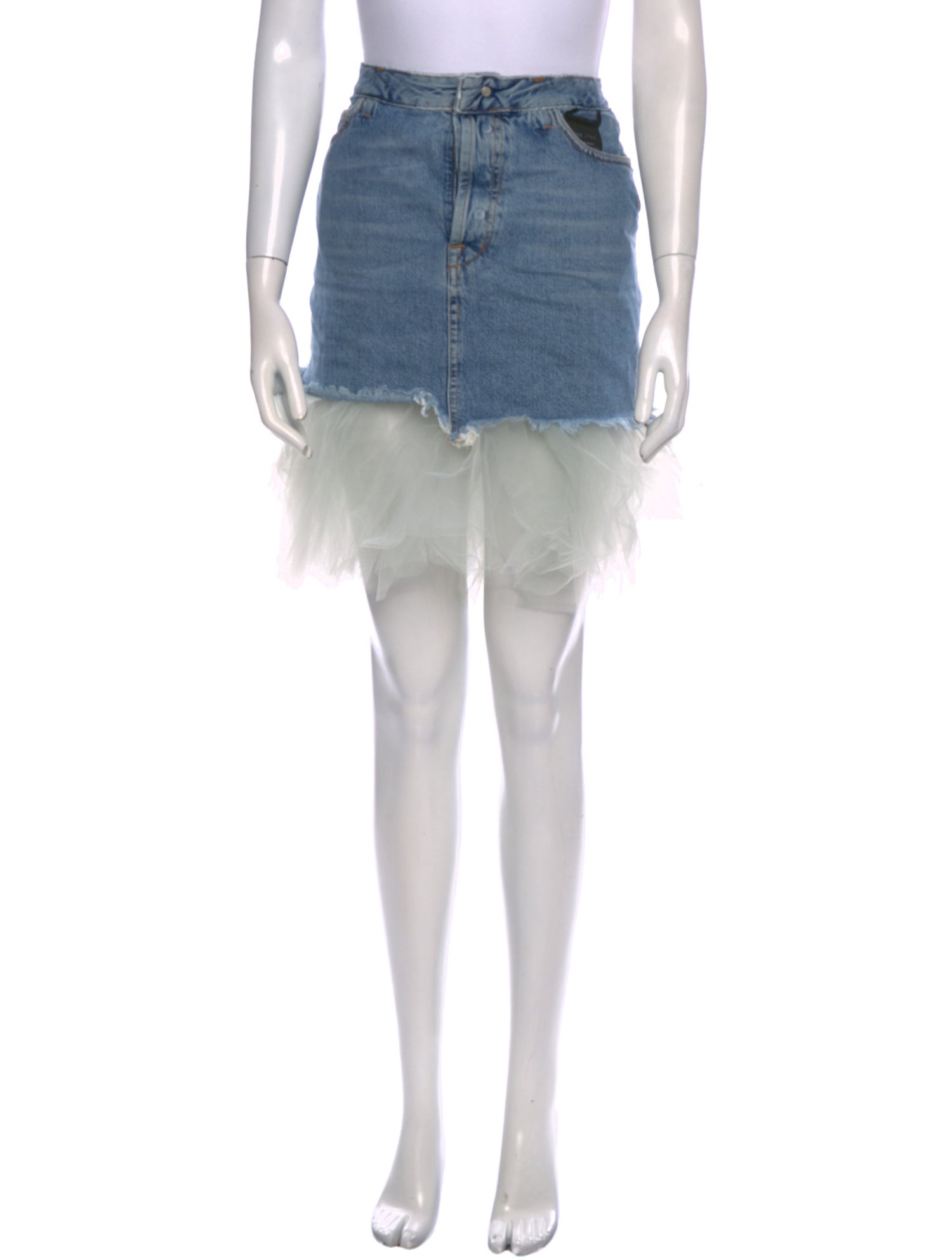 Unravel Project Mesh Accents Mini Skirt