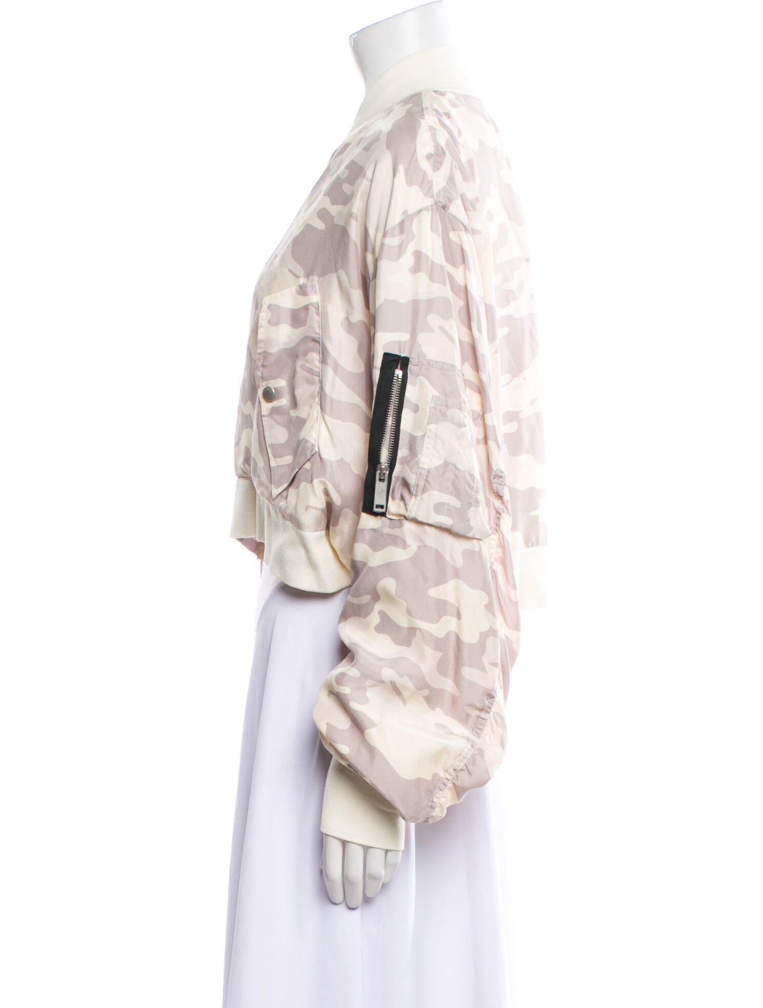 Unravel Project Silk Printed Bomber Jacket