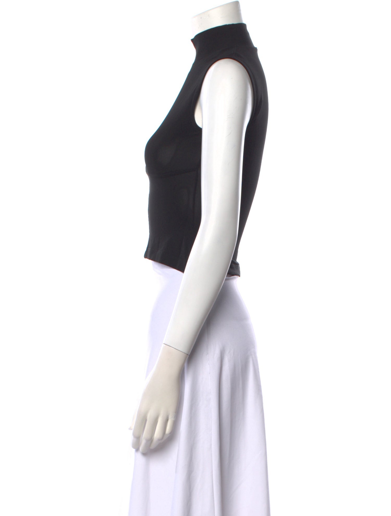 Unravel Project Turtleneck Sleeveless Crop Top