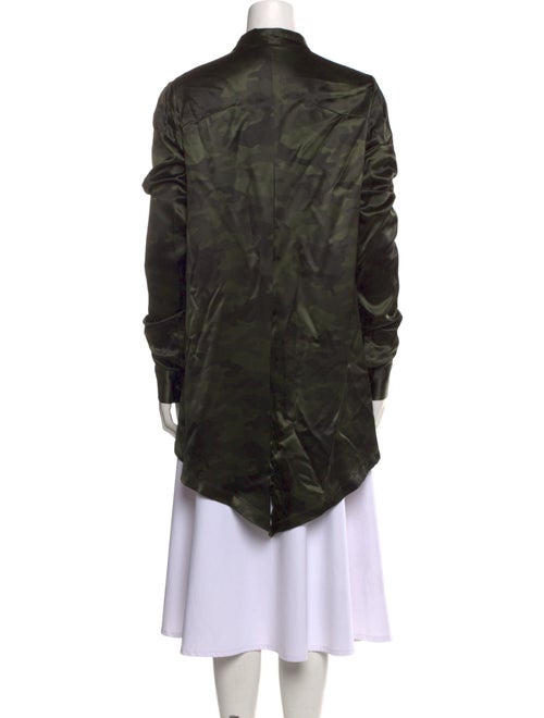 Unravel Project Silk Long Sleeve Button-Up Top