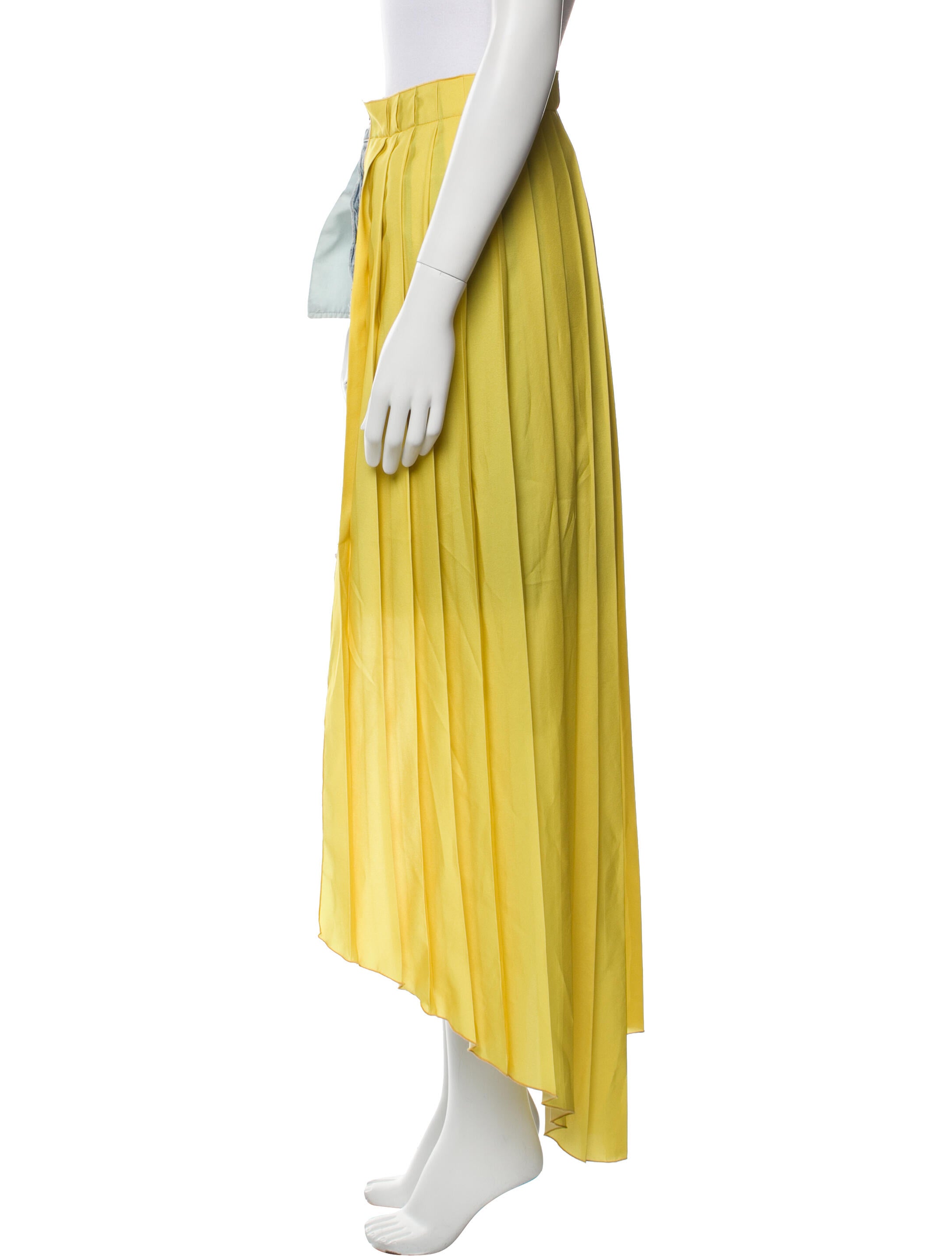 Unravel Project Colorblock Pattern Long Skirt