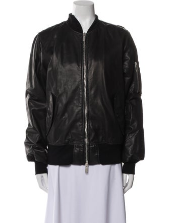 Unravel Project Leather Bomber Jacket