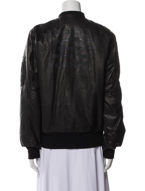 Unravel Project Leather Bomber Jacket