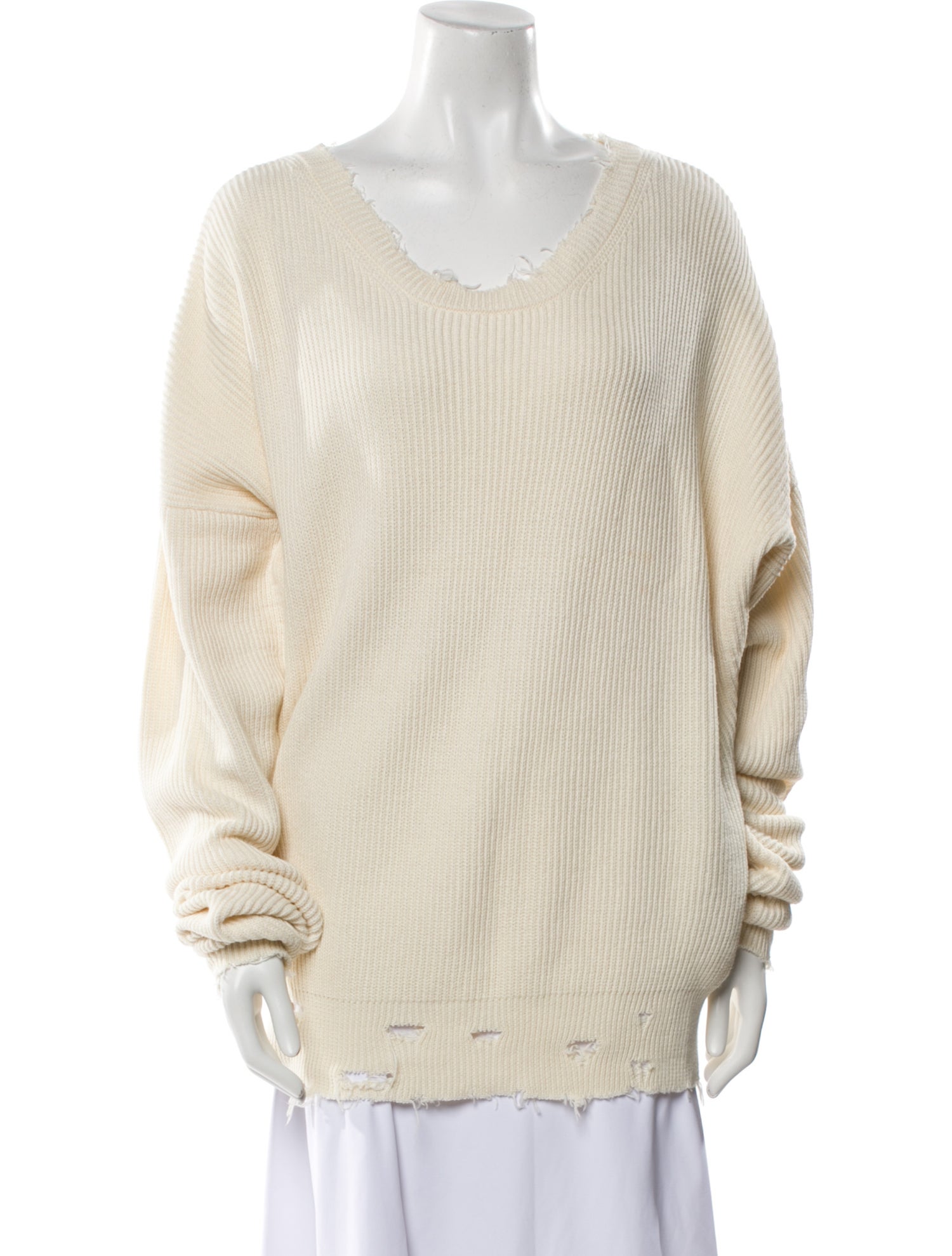 Unravel Project Scoop Neck Long Sleeve Tunic