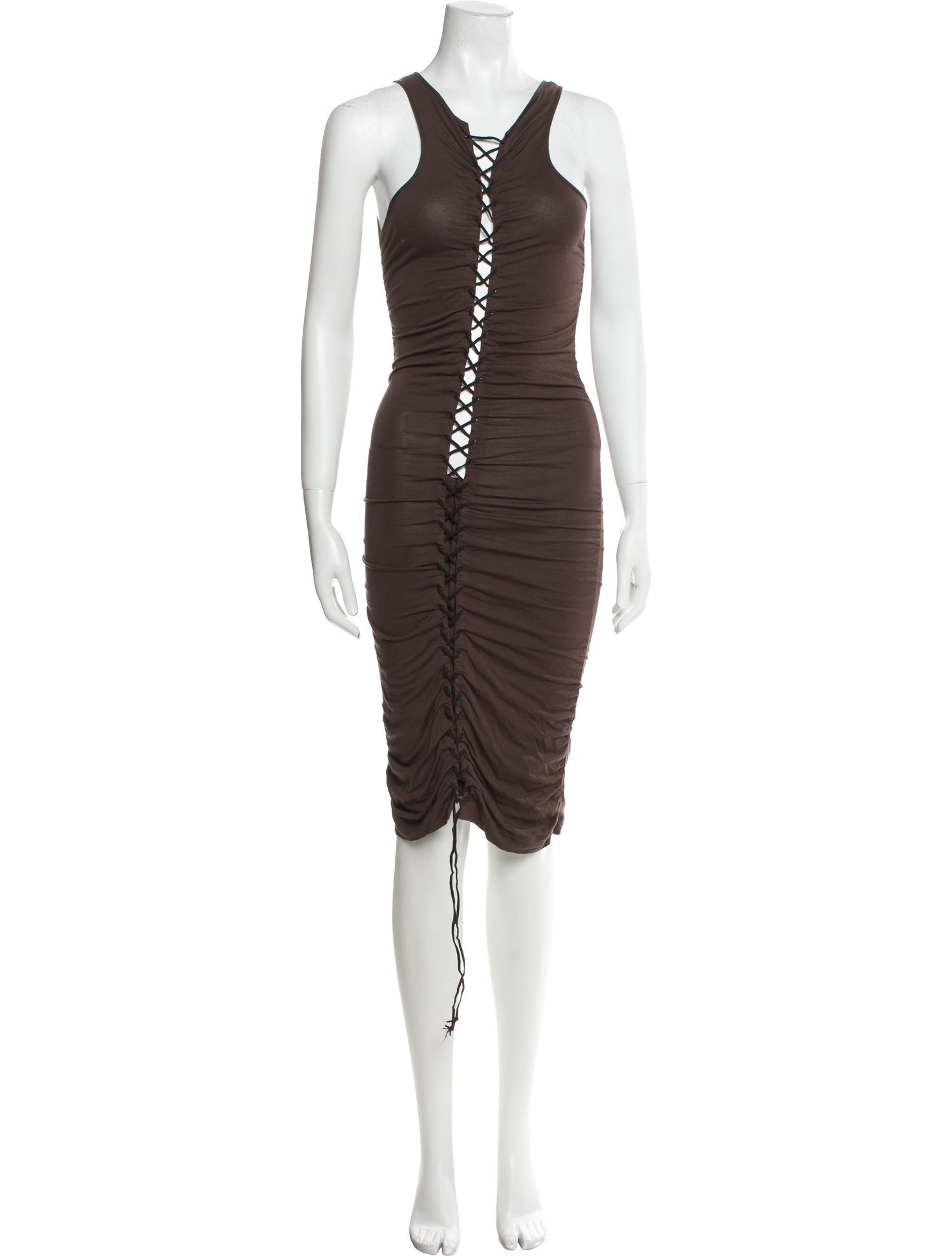 Unravel Project V-Neck Knee-Length Dress