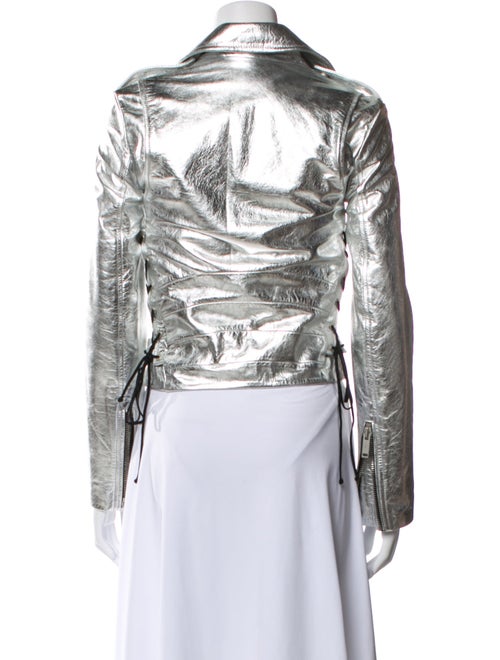 Unravel Project Calf Leather Biker Jacket