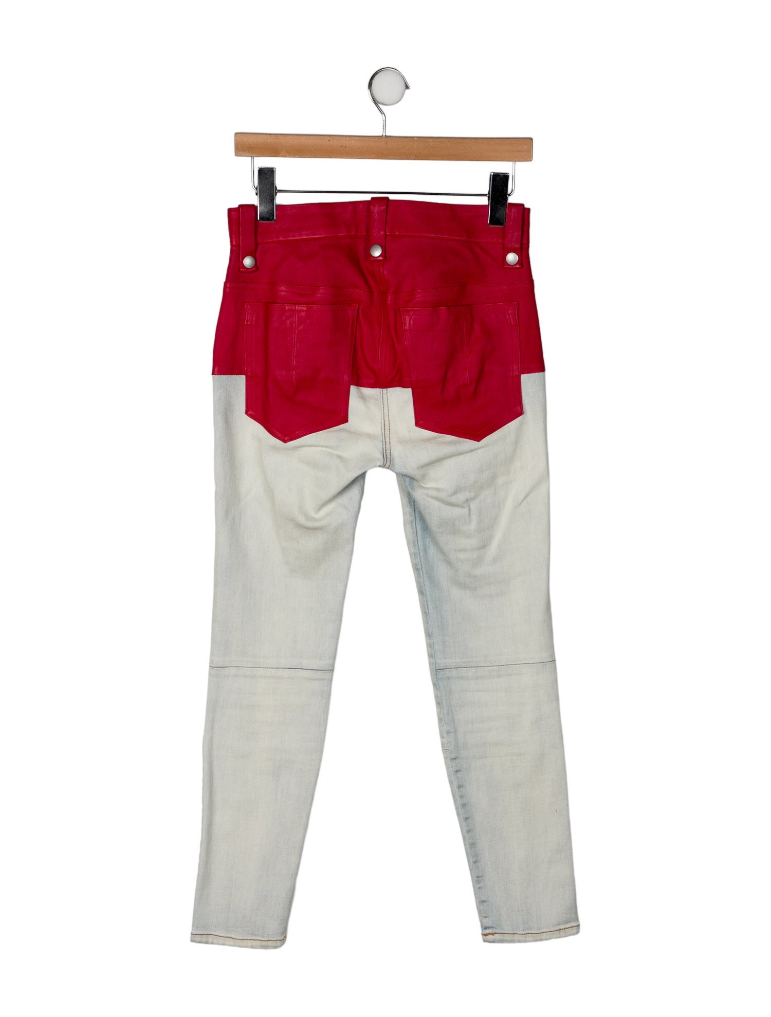 Unravel Project Colorblock Pattern Skinny Leg Pants