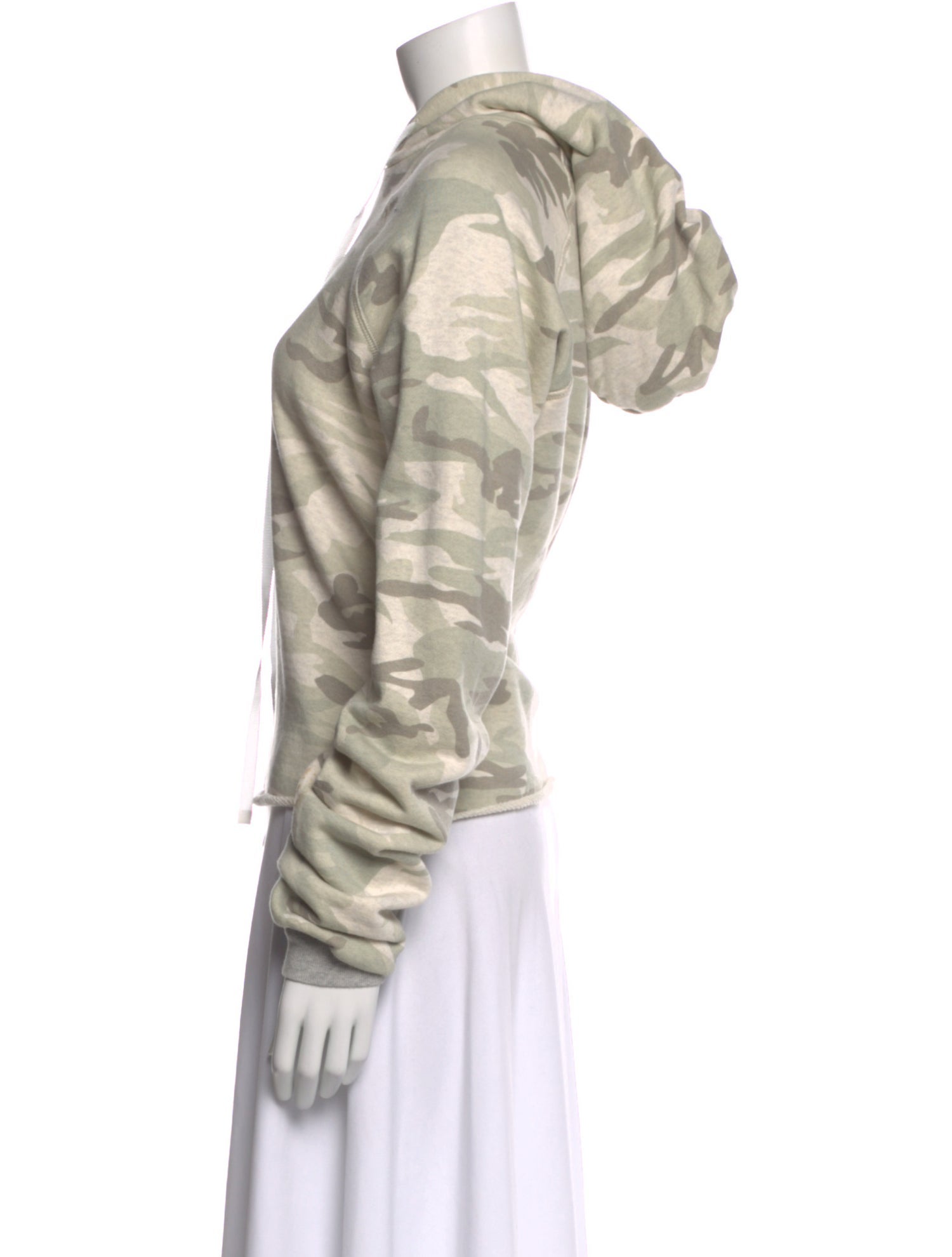 Unravel Project Camouflage Print Crew Neck Hoodie