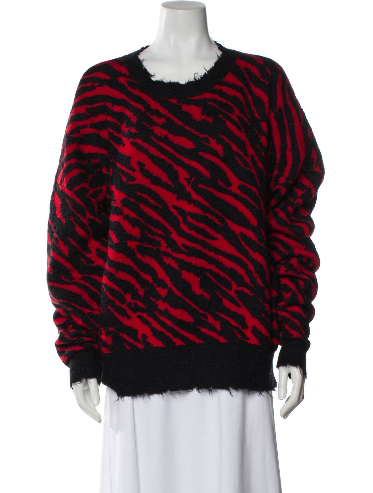 Unravel Project Striped Crew Neck Sweater