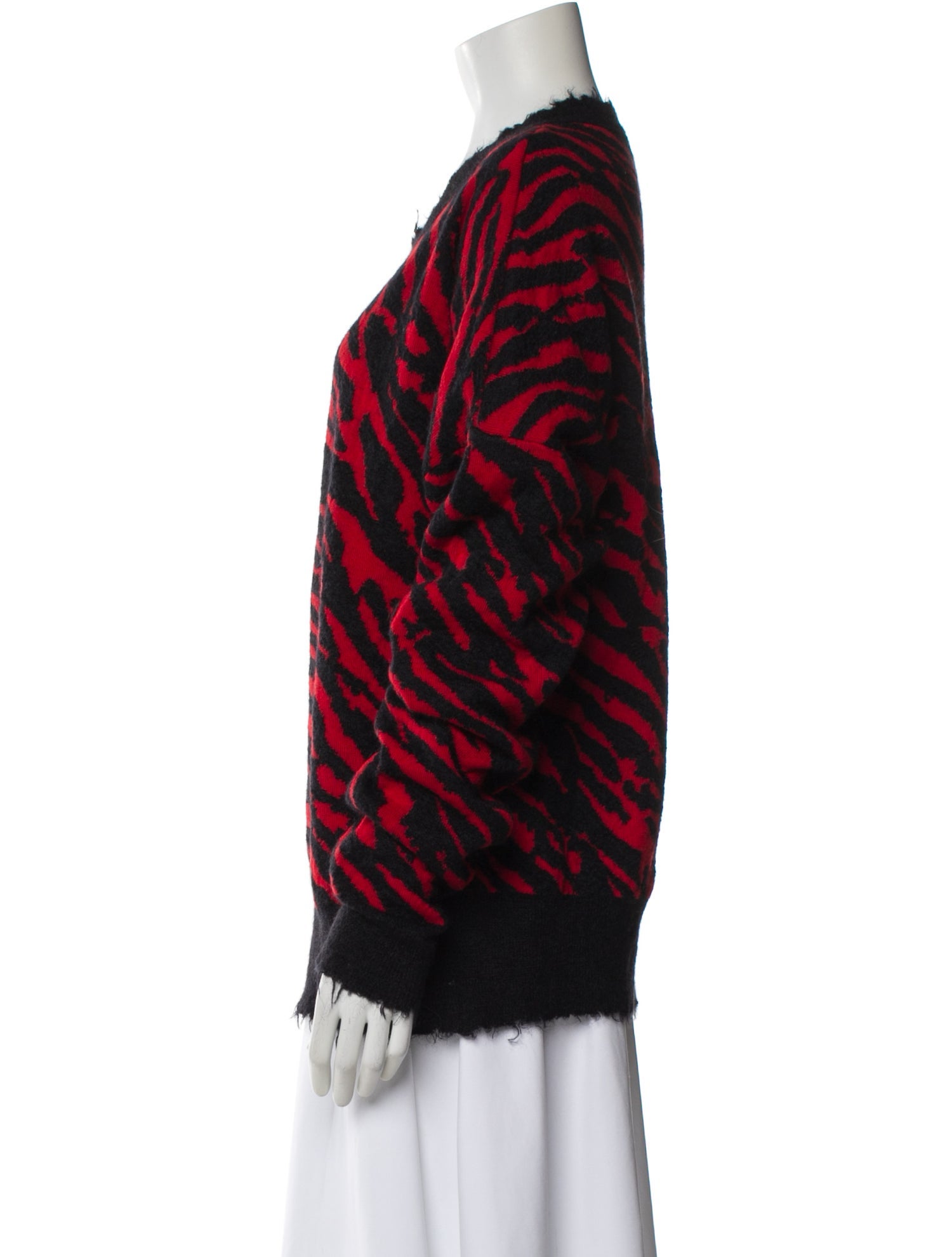 Unravel Project Striped Crew Neck Sweater