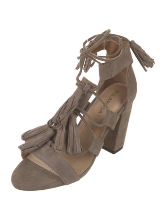 Raye Suede Tassel Accents Gladiator Sandals