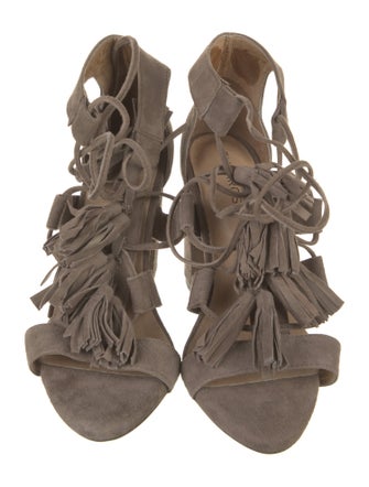 Raye Suede Tassel Accents Gladiator Sandals