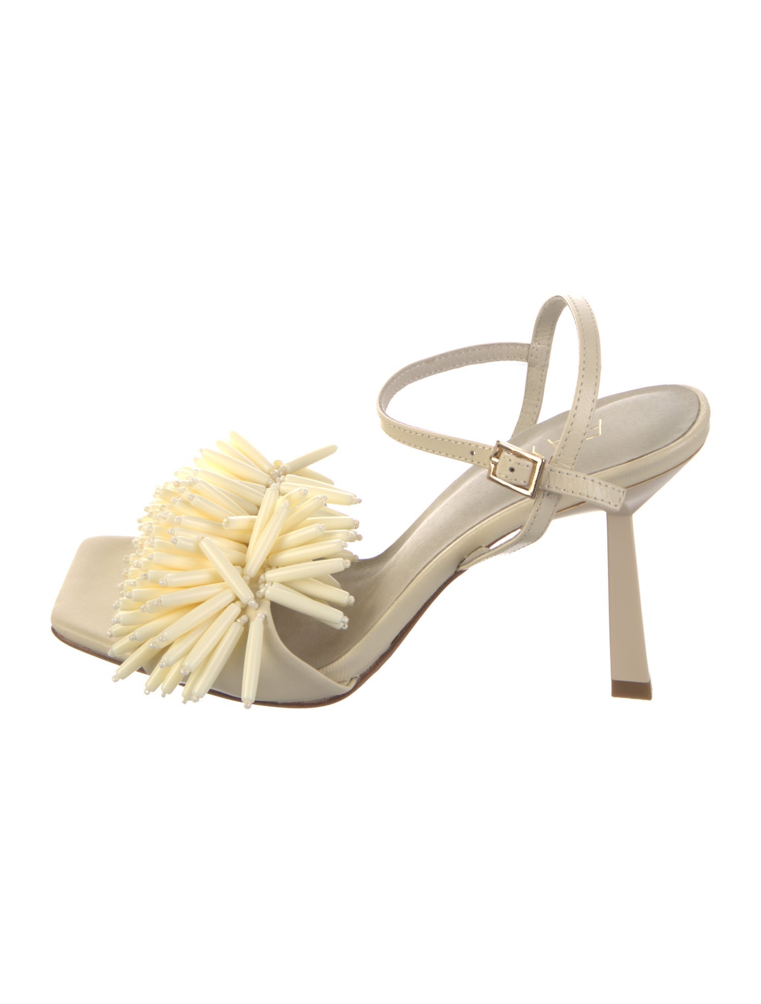 Raye Leather Floral Print Sandals