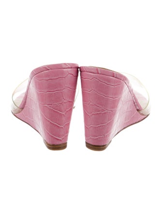 Raye Embossed Leather Slides