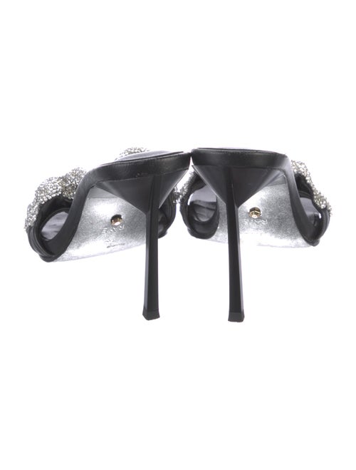 Raye Leather Crystal Embellishments Slides