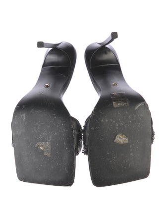 Raye Leather Crystal Embellishments Slides