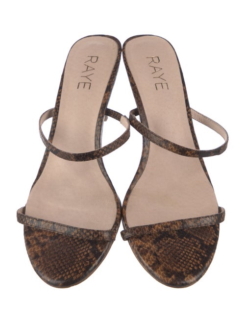 Raye Embossed Leather Slides