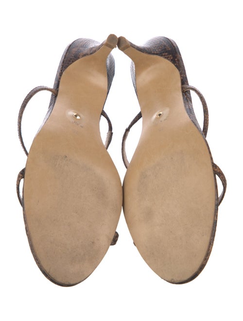 Raye Embossed Leather Slides