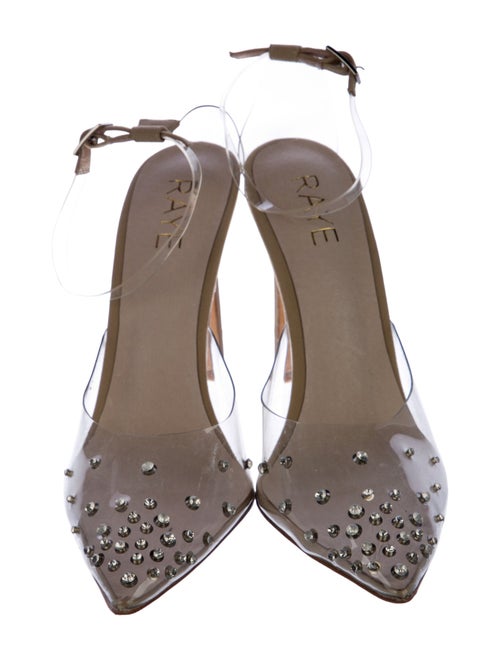 Raye Leather Crystal Embellishments D'Orsay Pumps
